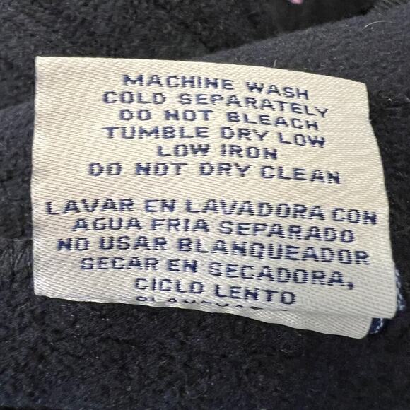 Boston Traders Cable Knit Sweater Jacket Full Zip Black Fleece Lined Size M - Picture 15 of 16